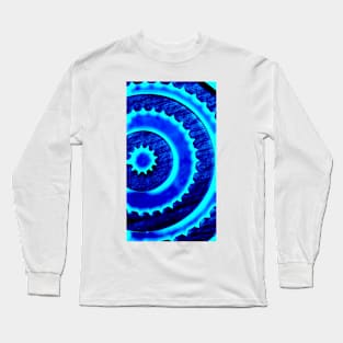 Wooden Blue Cogs Long Sleeve T-Shirt